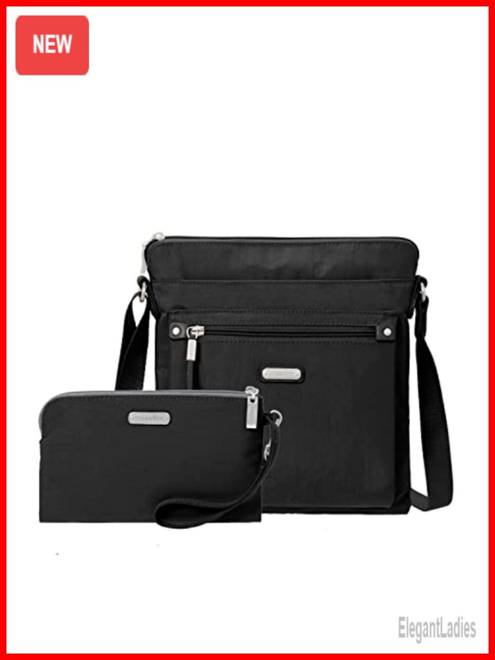 Baggallini Go Bagg RFID Phone Wristlet Crossbody Bag Water Resistant